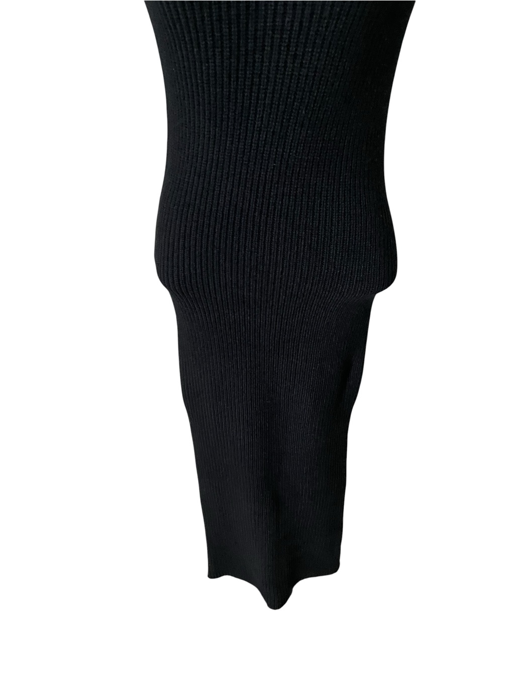 Nwt Naked Wardrobe Black Ribbed Knit Midi Dress Size S — image 6 of 8